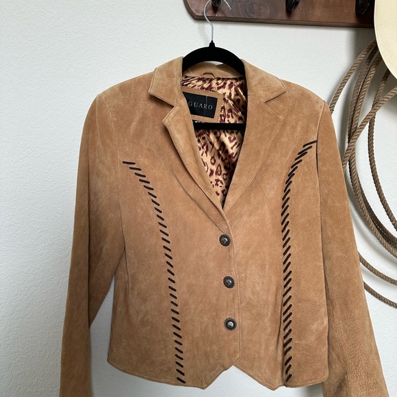 Saguaro Women's Brown Suede Jacket - Picture 1 of 11